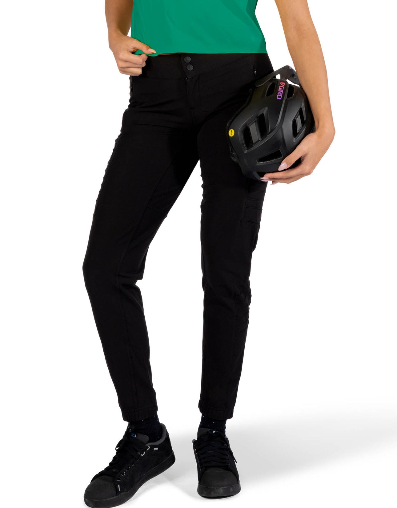 Vented - All Time - Zipper Snap Mid-Rise Pant : Noir