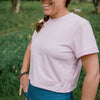 SHREDLY - Cropped Mesh Tee : Bubblegum - image