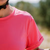 SHREDLY - Cropped Mesh Tee : Flamingo - image