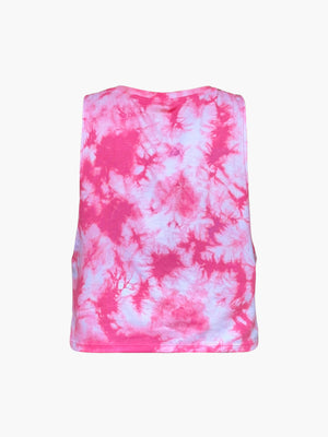 SHREDLY - Cropped Tank : Flamingo Tie Dye - image