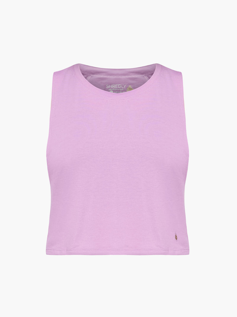 SHREDLY - Cropped Tank : Wisteria - image