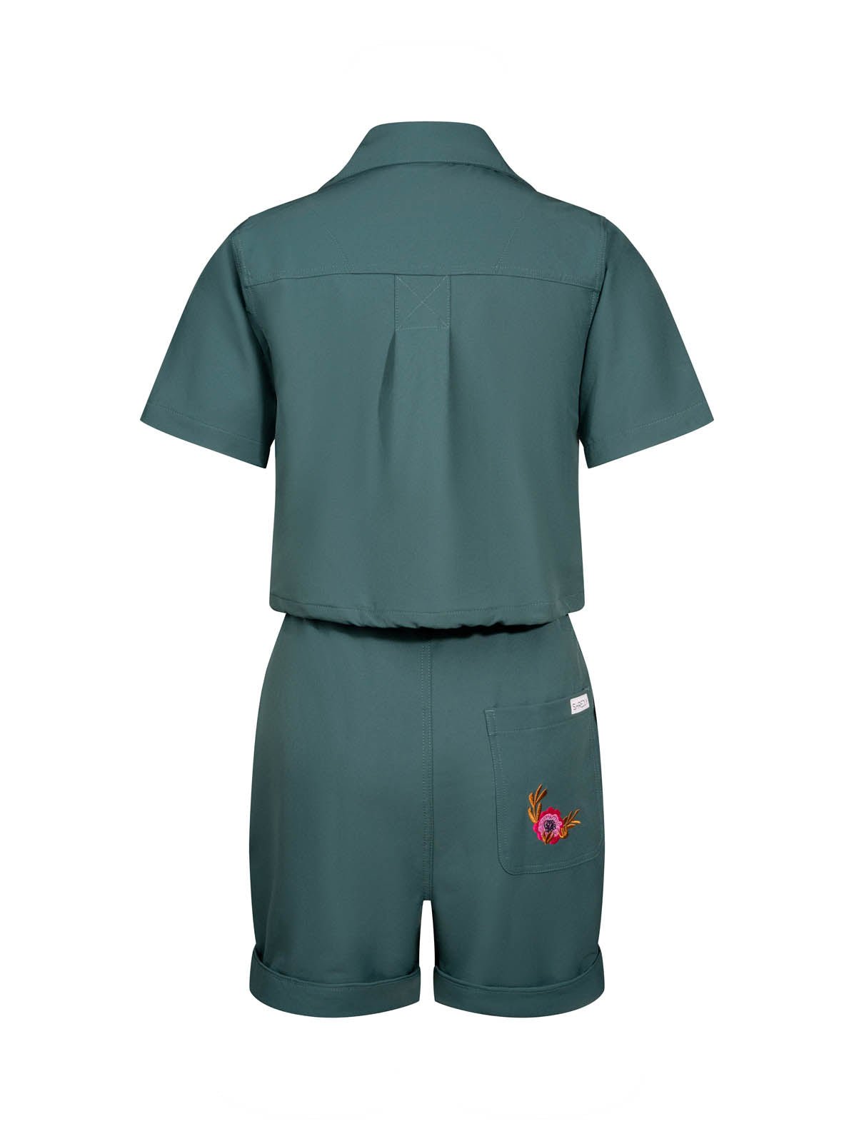 Droptail Trail Romper : Deep Sea Green - Women's | SHREDLY