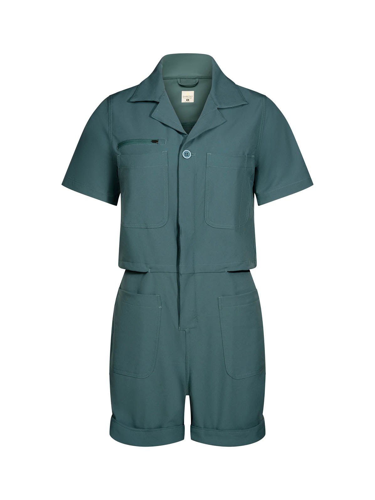 Droptail Trail Romper : Deep Sea Green - Women's | SHREDLY
