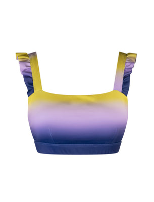 Just Ruffle It Bra : Midnight Citron Ombre