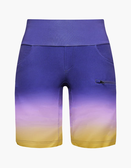 Limitless 11" - Stretch Waistband High-Rise Short : Midnight Citron Ombre