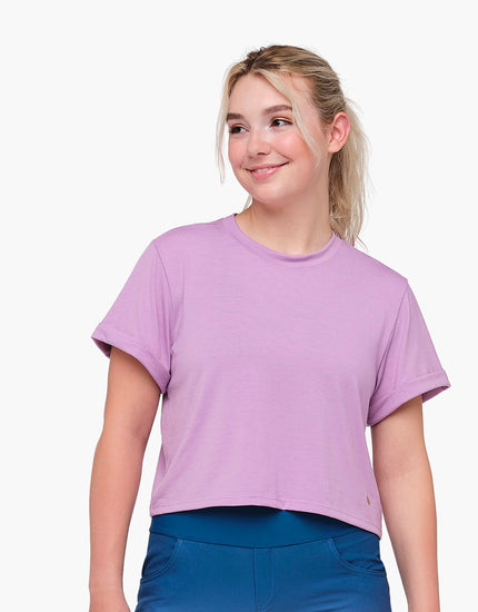 Cropped Tee : Wisteria-Cropped Tee