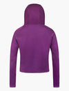 SHREDLY - Cropped Mesh Long Sleeve Hoodie : Berry - image