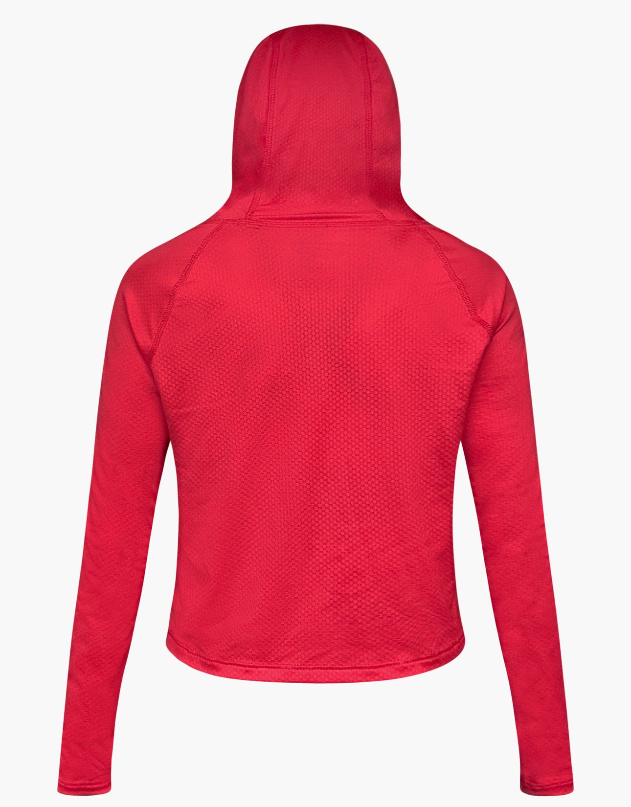 Cropped Mesh Long Sleeve Hoodie Cherry Women s SHREDLY