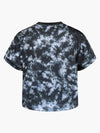 SHREDLY - Cropped Mesh Tee : Graphite Tie Dye - image