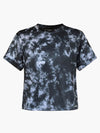 SHREDLY - Cropped Mesh Tee : Graphite Tie Dye - image