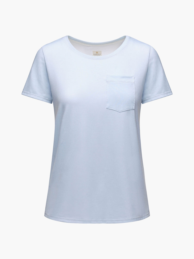 SHREDLY - Pocket Tee : Cloud Blue - image