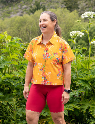Short Sleeve Cropped Explorer Shirt : Flora Sol
