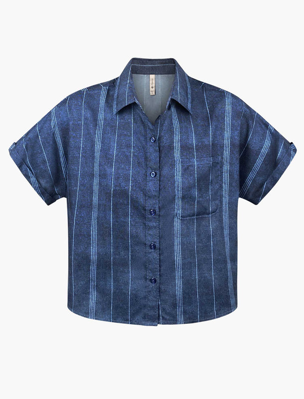 シャツ PARTIMENTO Narrow Stripe Roll Up Half Shirts HS5D0023 MUSINSA | PARTIMENTO Jacquard Stripe Roll-up Half Shirt White