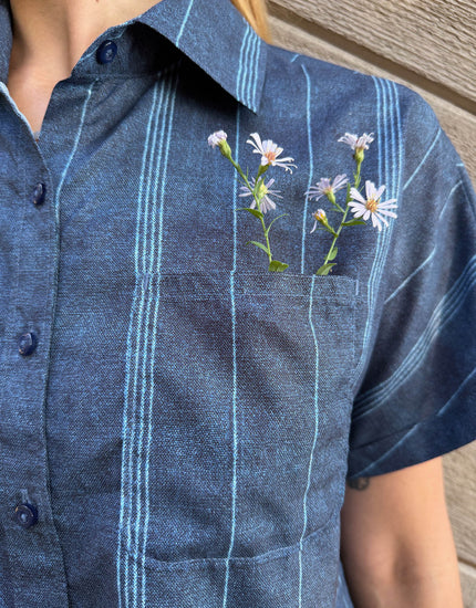 Short Sleeve Explorer Shirt : Denim Stripes