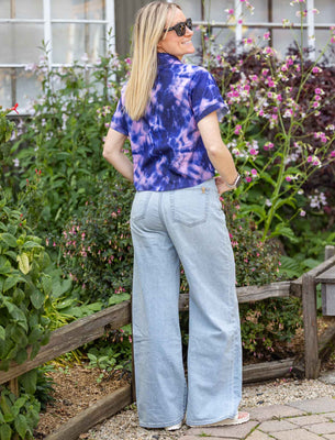 Short Sleeve Explorer Shirt : Midnight Tie Dye