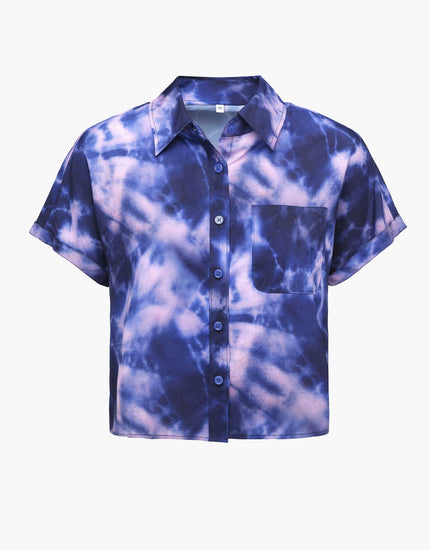 Short Sleeve Explorer Shirt : Midnight Tie Dye