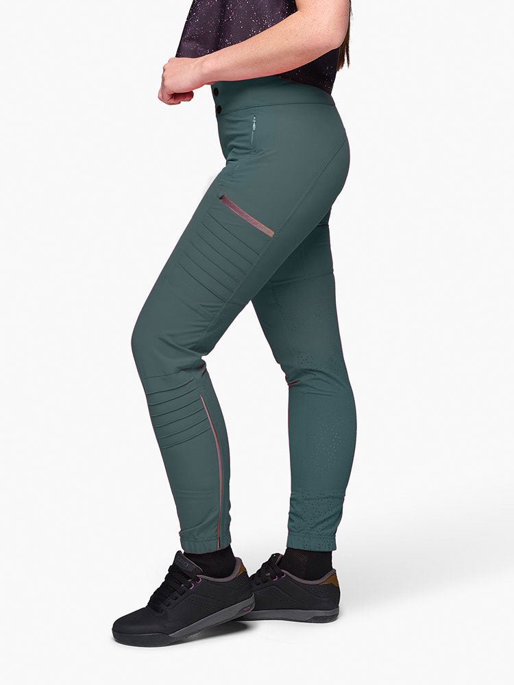 Vented - All Time - Zipper Snap Mid-Rise Pant : Deep Sea Green