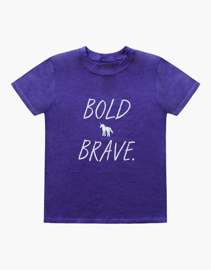 Bold And Brave Youth Tee : Purple