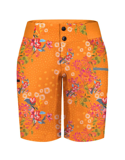 SHREDLY Women's All Time 11" - Zipper Snap Mid - Rise Short : Flora Sol