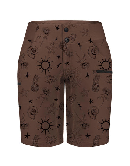 SHREDLY Women's All Time 11" - Zipper Snap Mid - Rise Short : Ink