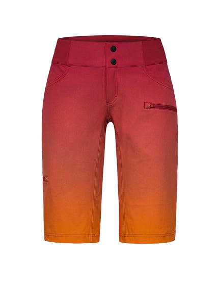 SHREDLY Women's All Time 14" - Zipper Snap Mid-Rise Short : Raspberry Sol Ombre