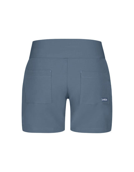 SHREDLY Women's All Time 5" - Zipper Snap Mid-Rise Short : Azul