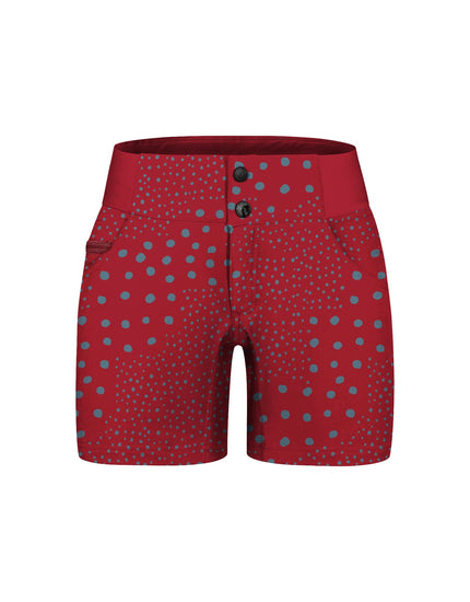 SHREDLY Women's All Time 5" - Zipper Snap Mid-Rise Short : Dottie