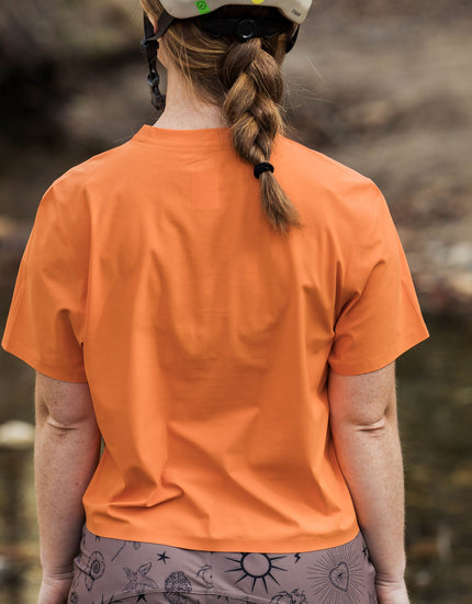 SHREDLY Women's Beyond Tech Boxy Tee : Clementine