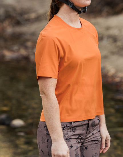SHREDLY Women's Beyond Tech Boxy Tee : Clementine