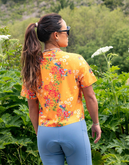 SHREDLY Women's Beyond Tech Boxy Tee : Flora Sol