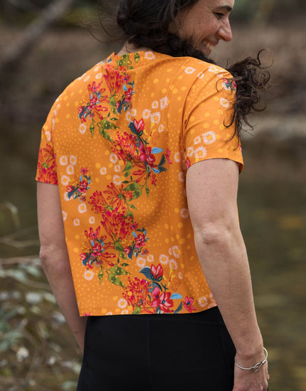 SHREDLY Women's Beyond Tech Boxy Tee : Flora Sol