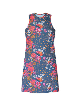 SHREDLY Women's Beyond Tech Cool Down Dress : Flora Azul