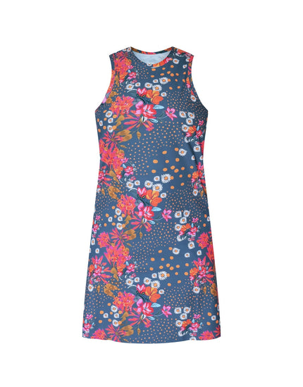 SHREDLY Women's Beyond Tech Cool Down Dress : Flora Azul