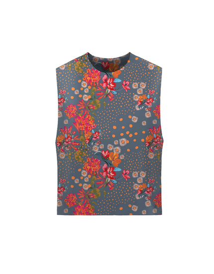 SHREDLY Women's Beyond Tech Tank : Flora Azul