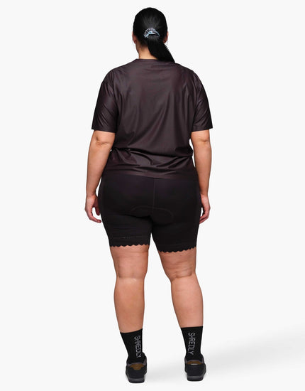 SHREDLY Women's Biker Cham : Noir Shimmer