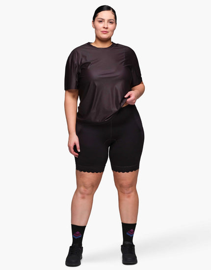 SHREDLY Women's Biker Cham : Noir Shimmer