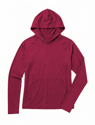 SHREDLY Women's Featherweight Sun Hoodie : Raspberry