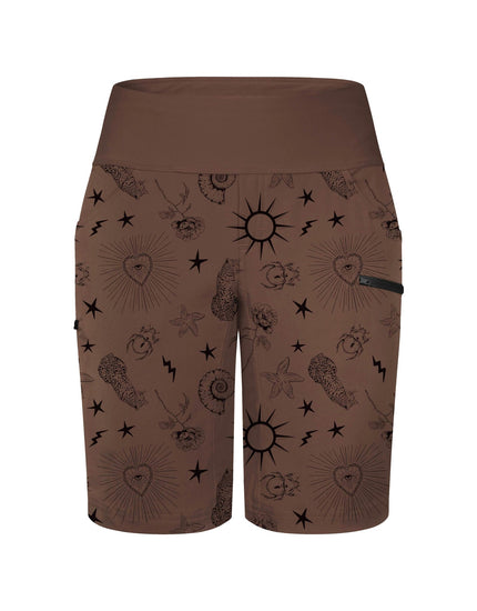 SHREDLY Women's Limitless 11" - Stretch Waistband High - Rise Short : Ink