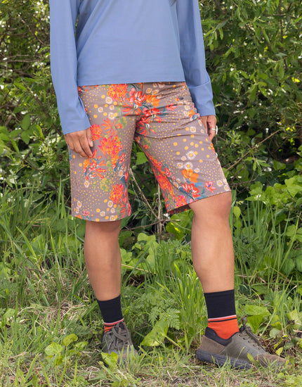SHREDLY Women's Limitless 14" - Stretch Waistband High-Rise Short : Flora Clay