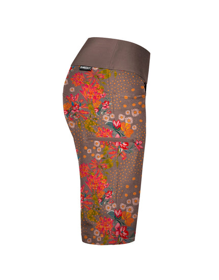 SHREDLY Women's Limitless 14" - Stretch Waistband High - Rise Short : Flora Clay