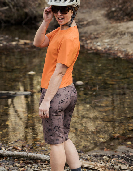 SHREDLY Women's Limitless 14" - Stretch Waistband High - Rise Short : Ink