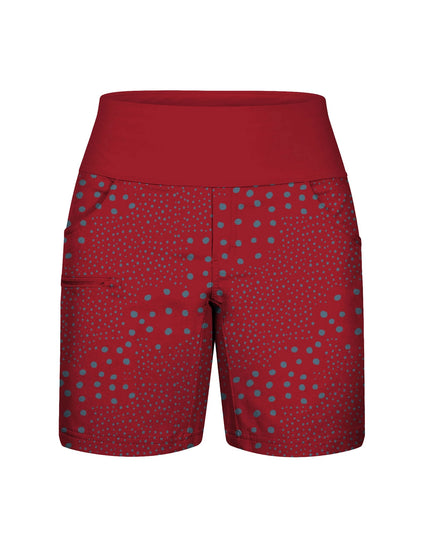 SHREDLY Women's Limitless 7" - Stretch Waistband High - Rise Short : Dottie