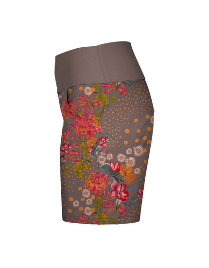 SHREDLY Women's Limitless 7" - Stretch Waistband High - Rise Short : Flora Clay