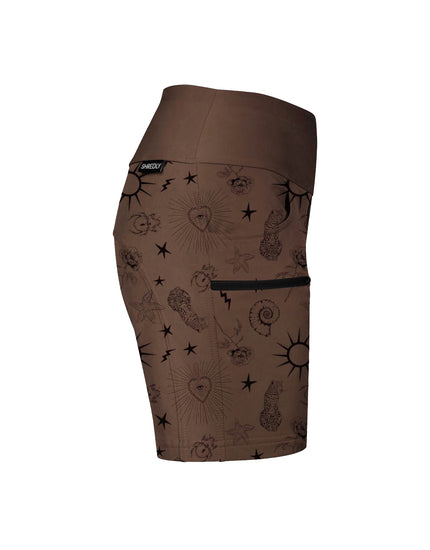 SHREDLY Women's Limitless 7" - Stretch Waistband High - Rise Short : Ink