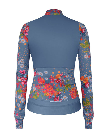 SHREDLY Women's Long Sleeve Cadence Thermal Jersey : Flora Azul