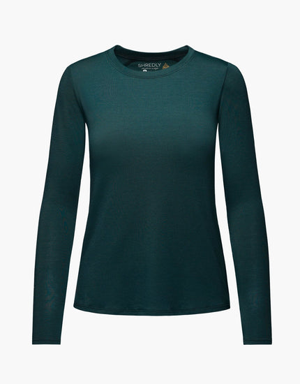 SHREDLY Women's Long Sleeve : Midnight Turq