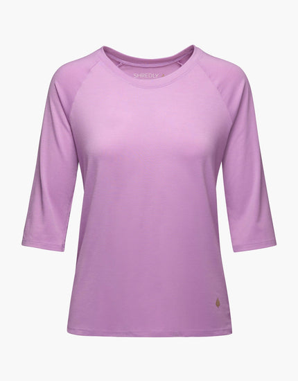 SHREDLY Women's Raglan 3/4 : Wisteria