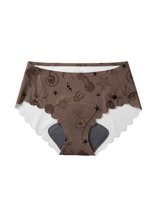 SHREDLY Women's Seamless Hipster Cham : Ink Scallop