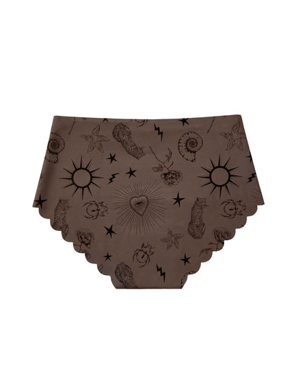 SHREDLY Women's Seamless Hipster Cham : Ink Scallop