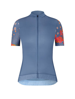 SHREDLY Women's Short Sleeve Cadence Jersey : Flora Azul